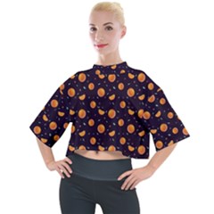 Oranges Mock Neck Tee by SychEva