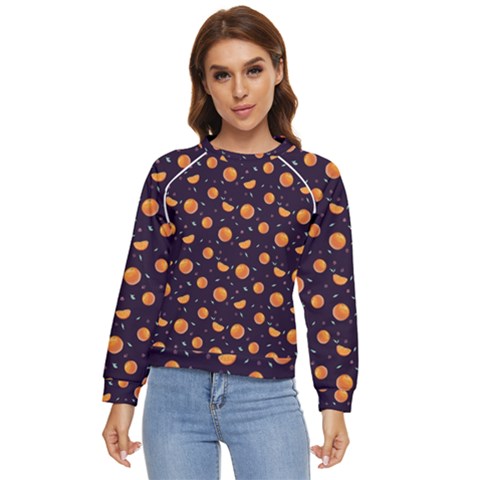 Oranges Women s Long Sleeve Raglan Tee by SychEva