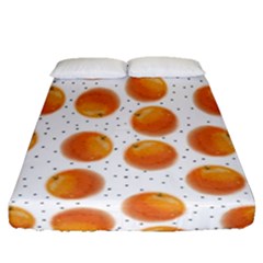 Orange Fitted Sheet (queen Size) by SychEva