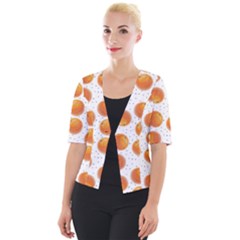 Orange Cropped Button Cardigan by SychEva