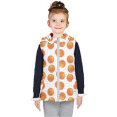 Orange Kids  Hooded Puffer Vest by SychEva