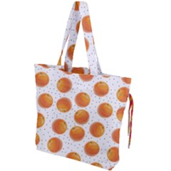 Orange Drawstring Tote Bag by SychEva