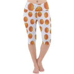 Orange Lightweight Velour Cropped Yoga Leggings by SychEva