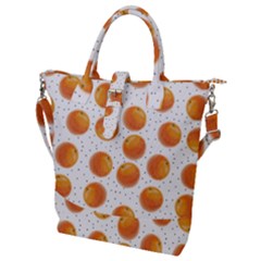 Orange Buckle Top Tote Bag by SychEva