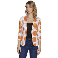 Orange Women s One-button 3/4 Sleeve Short Jacket by SychEva