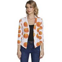 Orange Women s Casual 3/4 Sleeve Spring Jacket by SychEva
