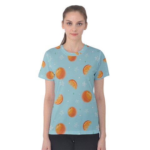 Oranges Pattern Women s Cotton Tee by SychEva