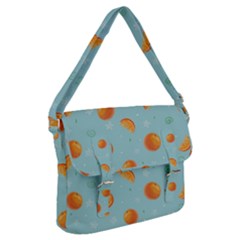 Oranges Pattern Buckle Messenger Bag by SychEva