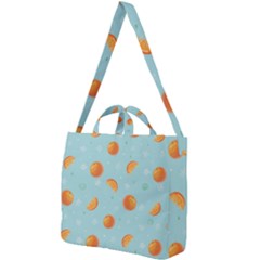 Oranges Pattern Square Shoulder Tote Bag by SychEva