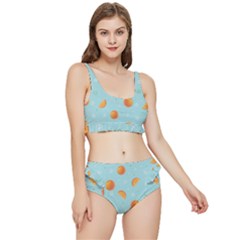 Oranges Pattern Frilly Bikini Set by SychEva