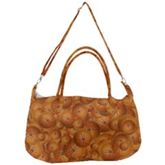 Fruity Fun Tangerine Print Pattern Removable Strap Handbag by dflcprintsclothing