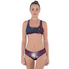 Astrology Astronomical Cluster Galaxy Nebula Criss Cross Bikini Set by Jancukart