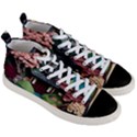 Japanese Garden Flowers Landscape Men s Mid-Top Canvas Sneakers View3