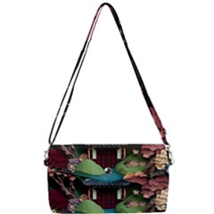 Japanese Garden Flowers Landscape Removable Strap Clutch Bag by Jancukart