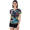 Japanese Garden Flowers Landscape Back Cut Out Sport Tee View1