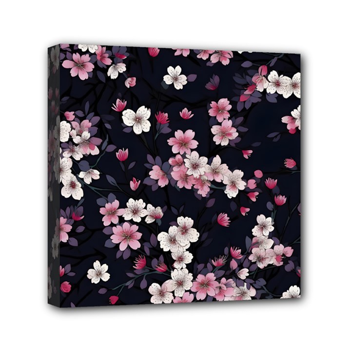 Sakura Flower Flowers Floral Flora Nature Mini Canvas 6  x 6  (Stretched)