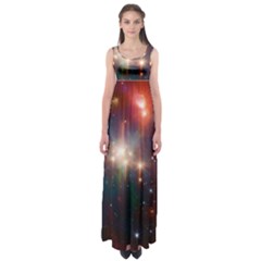 Astrology Astronomical Cluster Galaxy Nebula Empire Waist Maxi Dress by danenraven