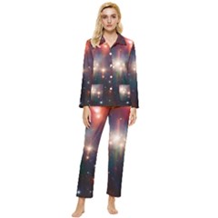 Astrology Astronomical Cluster Galaxy Nebula Womens  Long Sleeve Velvet Pocket Pajamas Set by danenraven