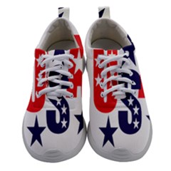 Usa Stars Fourth Of July Symbol America Usa Stars Women Athletic Shoes by Wegoenart