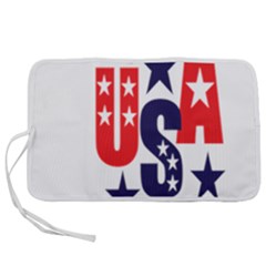 Usa Stars Fourth Of July Symbol America Usa Stars Pen Storage Case (s) by Wegoenart