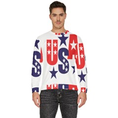 Usa Stars Fourth Of July Symbol America Usa Stars Men s Fleece Sweatshirt by Wegoenart