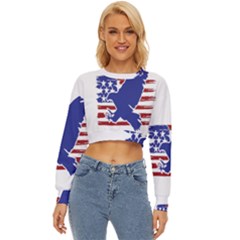 Usa Flag Eagle Symbol American Bald Eagle Country Lightweight Long Sleeve Sweatshirt by Wegoenart