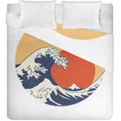 The Great Wave Off Kanagawa Waves Duvet Cover Double Side (king Size) by Wegoenart