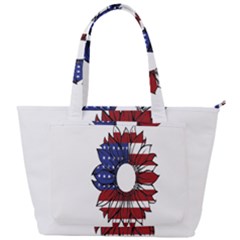 Us Flag Flower Sunshine Flag America Usa Back Pocket Shoulder Bag  by Wegoenart