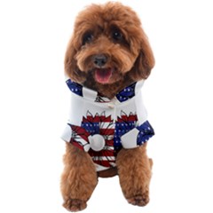 Us Flag Flower Sunshine Flag America Usa Dog Coat by Wegoenart