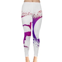 Wave Surfer Surfing Sport Athlete Water Sea Leggings  by Wegoenart