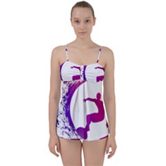 Wave Surfer Surfing Sport Athlete Water Sea Babydoll Tankini Set by Wegoenart