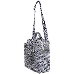 Illusions Abstract Black And White Patterns Swirls Crossbody Day Bag by Wegoenart