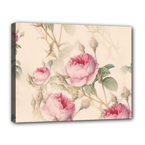 Roses-58 Canvas 14  X 11  (stretched) by nateshop