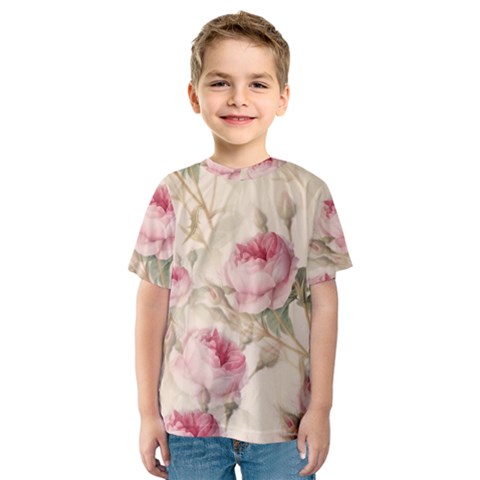 Roses-58 Kids  Sport Mesh Tee by nateshop