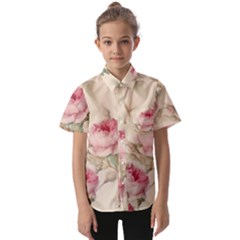 Roses-58 Kids  Short Sleeve Shirt