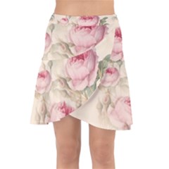 Roses-58 Wrap Front Skirt by nateshop