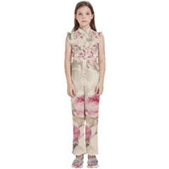 Roses-58 Kids  Sleeveless Ruffle Edge Band Collar Chiffon One Piece by nateshop