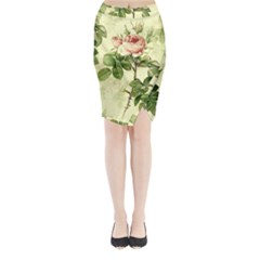 Roses-59 Midi Wrap Pencil Skirt by nateshop