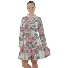 Roses-pink-elegan All Frills Chiffon Dress