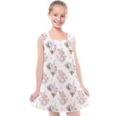 Roses-white Kids  Cross Back Dress by nateshop