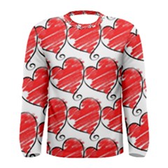 Seamless-heart-red Men s Long Sleeve Tee by nateshop