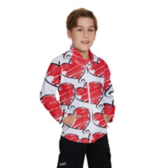 Seamless-heart-red Kids  Windbreaker by nateshop