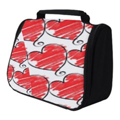 Seamless-heart-red Full Print Travel Pouch (small) by nateshop