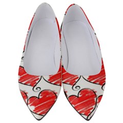 Seamless-heart-red Women s Low Heels by nateshop