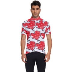 Seamless-heart-red Men s Short Sleeve Cycling Jersey by nateshop