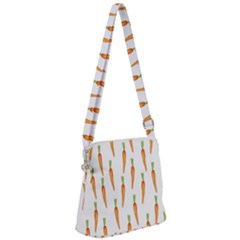 Carrot Zipper Messenger Bag by SychEva
