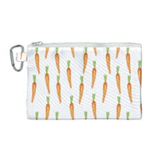 Carrot Canvas Cosmetic Bag (medium) by SychEva