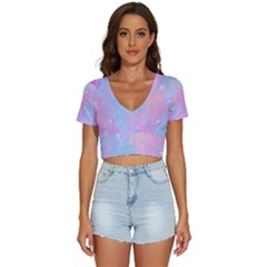 Space-25 V-neck Crop Top by nateshop