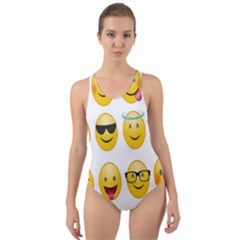 Smilie 123 Cut-out Back One Piece Swimsuit by nateshop