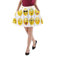 Smilie 123 A-line Pocket Skirt by nateshop